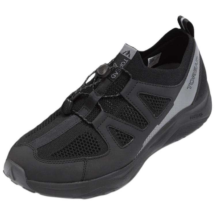 TOREAD Slip Resistant Abrasion Resistant Slip Resistant Abrasion Resistant Low top Hiking Shoes Men's Black Gray
