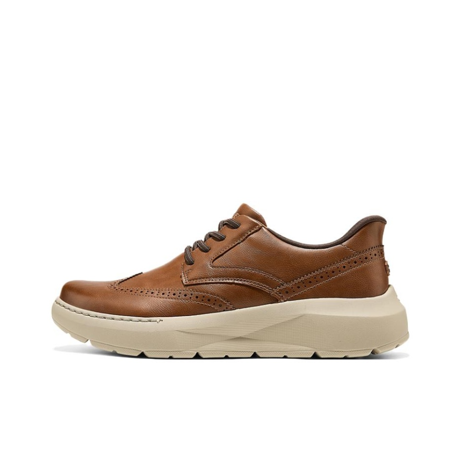 Skechers Casual Leather Shoes Men's Light Brown