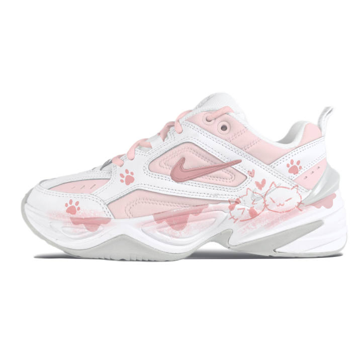 Nike Nike M2K Tekno Dear Kitten Abrasion Resistant Breathable Low top Chunky Sneakers Women's White
