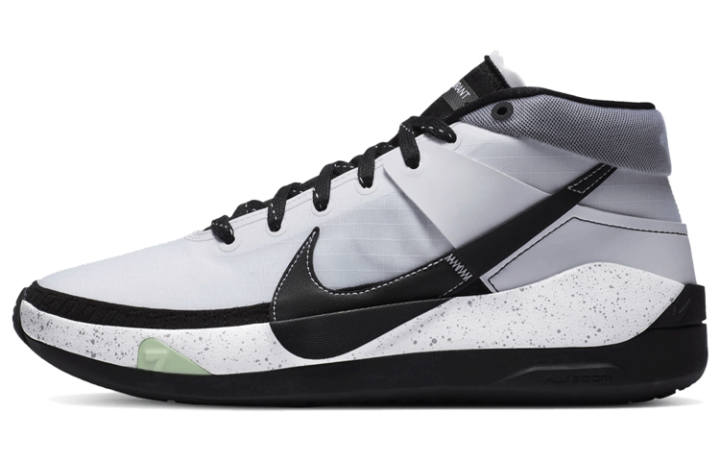 Nike Nike KD 13 Cushioning Slip Resistant Mid top Basketball Shoes Men's Black White
