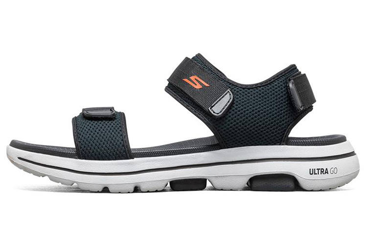 Skechers Go Walk 5 Beach Sandals Men's Black/Orange