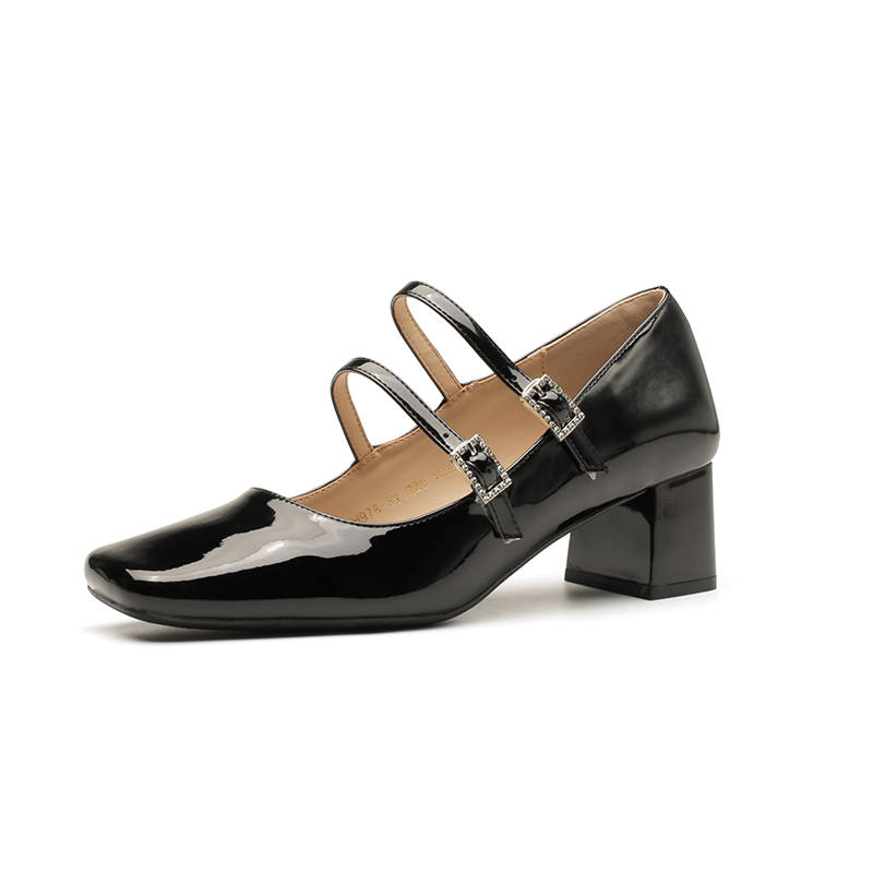 WALIBU Chunky Heel Mary Jane Shoes 5CM Women's