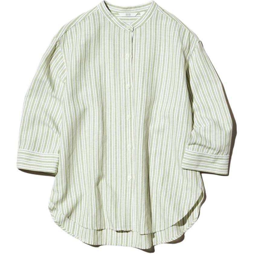 UNIQLO Shirts Women's Emerald Green Stand Collar