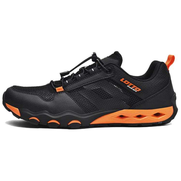 LOTTO Slip Resistant, Breathable, Grip, Rebound, Lightweight Cushioning River Trekking Shoes Men's Black Orange