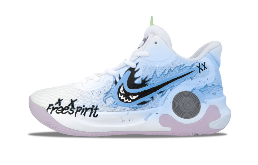 Nike Nike KD Trey 5 IX Non slip, Wear resistant, Impact resistant Mid top Vintage Basketball Shoes Men's Blue