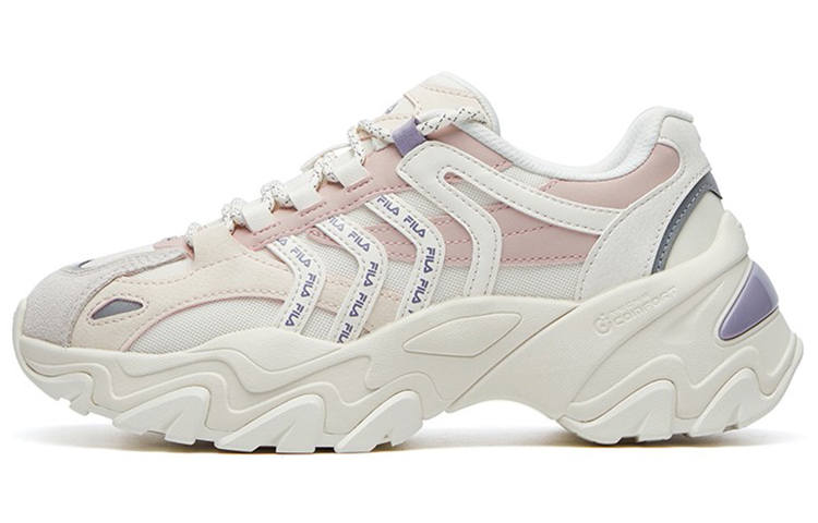 FILA SOFIA 2 Cushioning Abrasion Resistant Coverage Height Increasing Low top Chunky Sneakers Women's Pink White