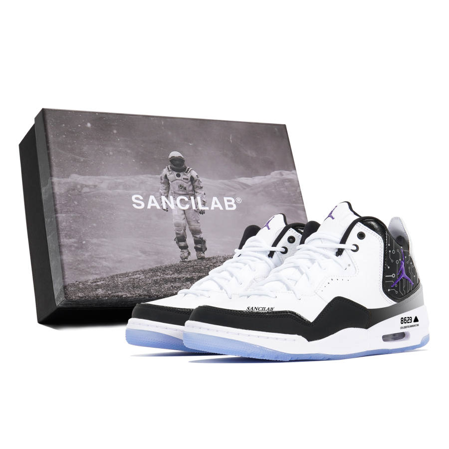 Jordan Jordan Courtside 23 Cushioning Slip Resistant Cushioning Slip Resistant Mid top Basketball Shoes Men's Black White