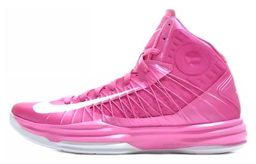 Nike Nike Hyperdunk 2012 Abrasion Resistant Breathable Abrasion Resistant Breathable Mid top Basketball Shoes Men's Pink