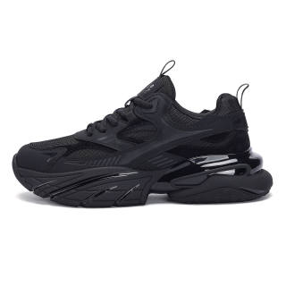 JEEP SPIRIT Darth Vader Breathable Cushioning Height Increasing Chunky Sneakers Men's Black