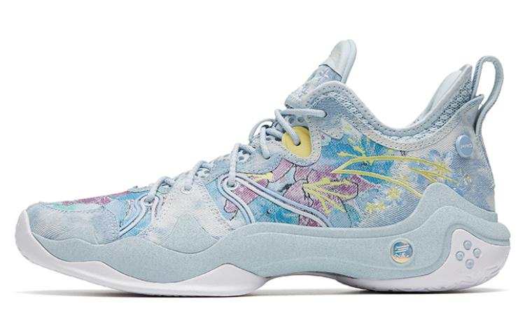 Anta Shock Wave 4 Pro Cushioning Slip Resistant Abrasion Resistant Basketball Shoes Men's Blue