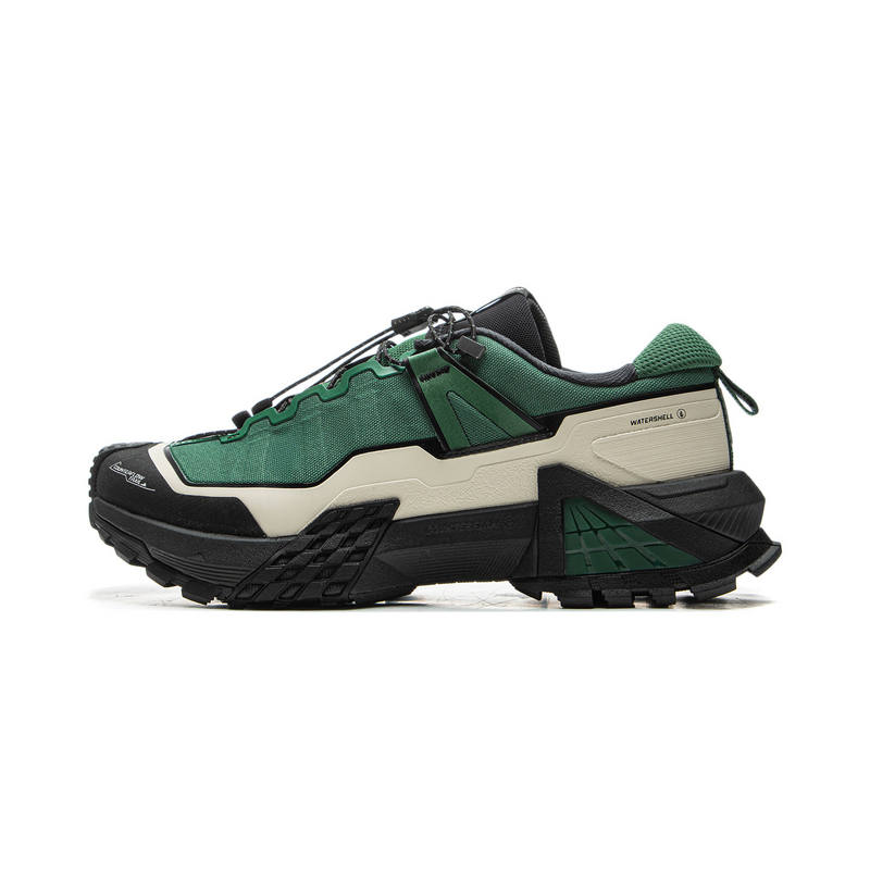Li-Ning Li Ning Outdoor CF Tracing, Xingchuan Pro Slip Resistant Abrasion Resistant Low top Hiking Shoes Unisex Gray Green