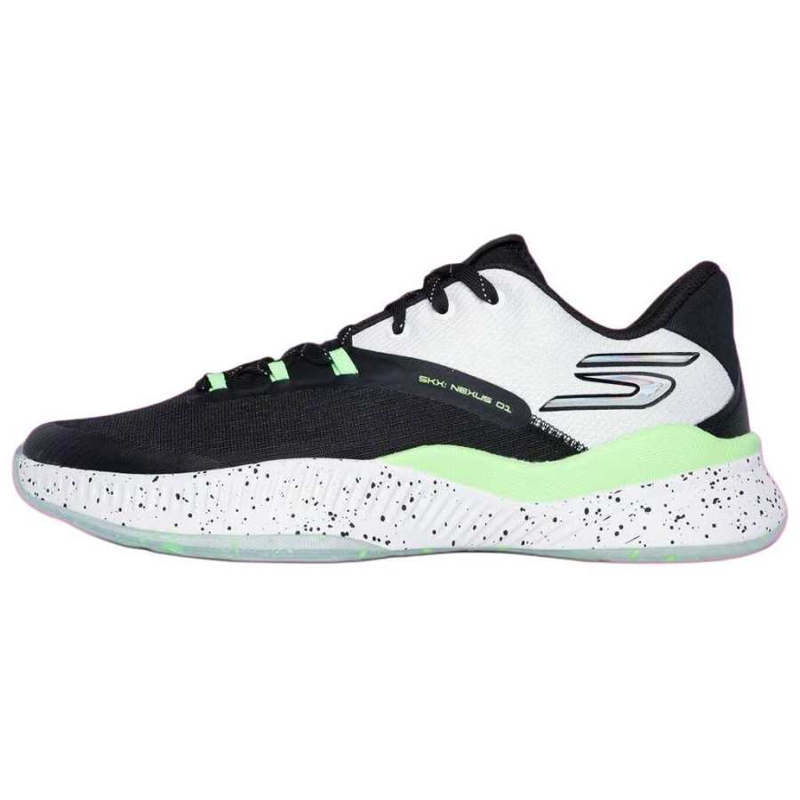 Skechers SKX NEXUS Abrasion Resistant Abrasion Resistant Low top Basketball Shoes Men's Black White