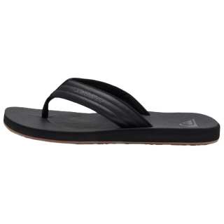 Quiksilver Rubber Sole Abrasion Resistant Abrasion Resistant Flip Flops Men's Black