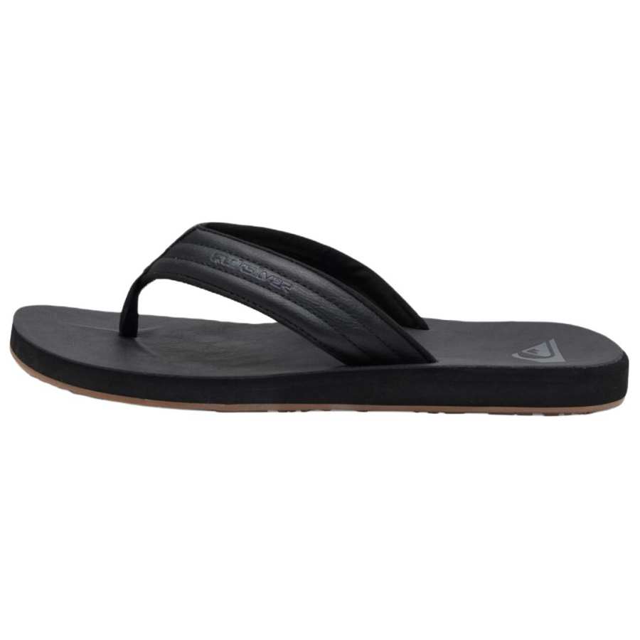 Quiksilver Rubber Sole Abrasion Resistant Abrasion Resistant Flip Flops Men's Black