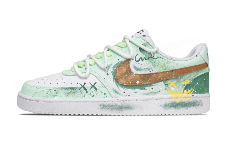 Nike Nike Court Vision 1 Spring Wild Graffiti Lightweight Breathable Lightweight And Breathable Low top Skateboard Shoes