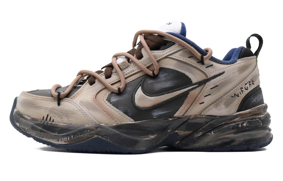 Nike Nike Air Monarch 4 Cushioning Abrasion Resistant Slip Resistant Low top Chunky Sneakers Unisex Black Brown