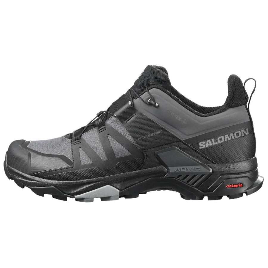 SALOMON X Ultra 4 Low top Hiking Shoes Men's Black Wide Fit
