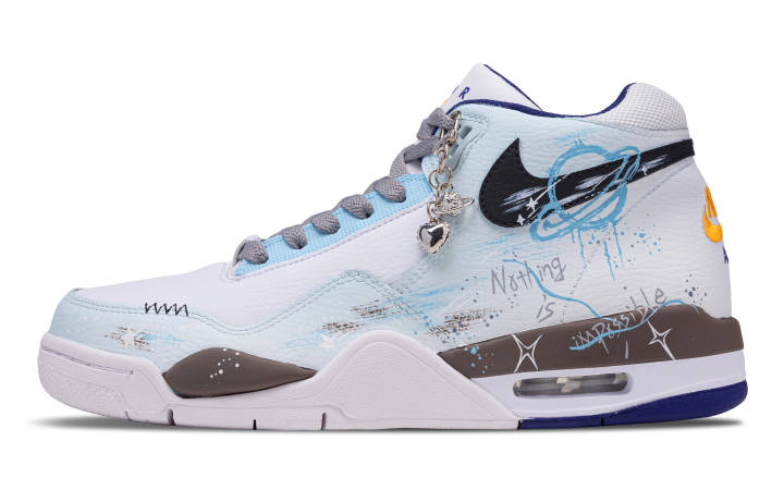 Nike Nike Flight Legacy Geometric Planet Abrasion Resistant Abrasion Resistant Mid top Vintage Basketball Shoes Men's