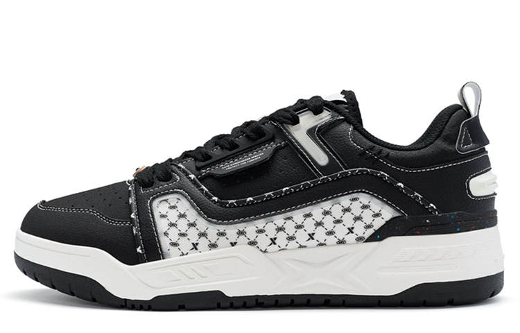 XTEP Abrasion Resistant Abrasion Resistant Low top Basketball Shoes Men's Black/Sail White