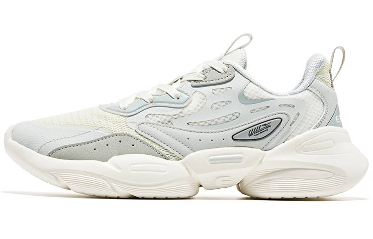 Erke Training Shoes Women's Low Top Ivory White/White Dew Gray