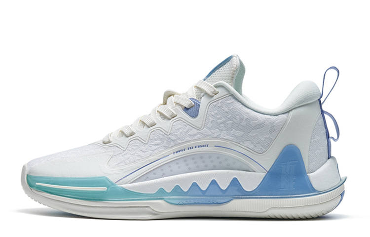 XTEP Melee 1 Cushioning Slip Resistant Abrasion Resistant Low top Basketball Shoes Men's White Blue