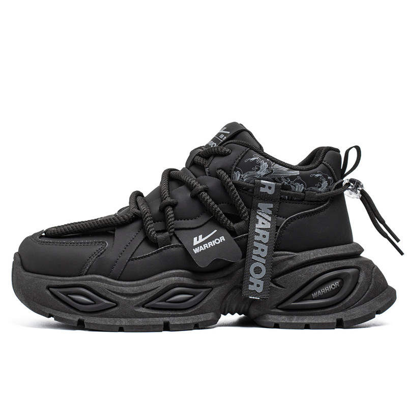 Warrior Black Warrior Casual Shoes Cushioning Slip Resistant Abrasion Resistant Coverage Lightweight Height Increasing