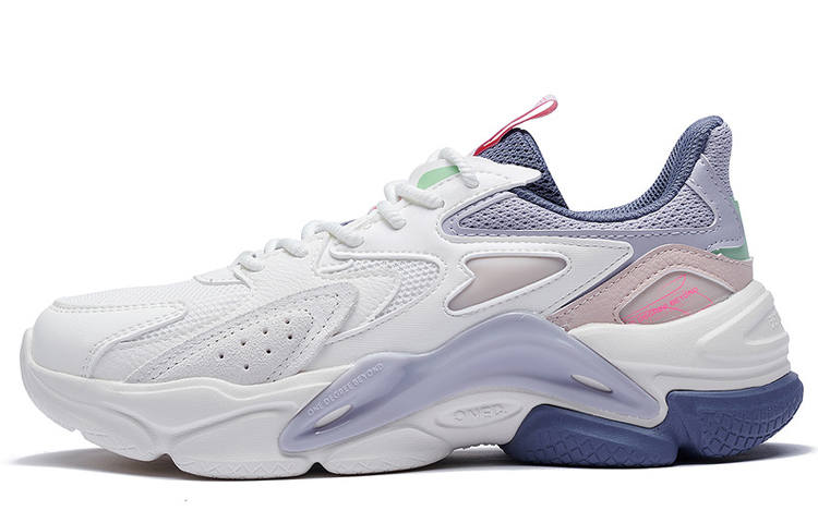 361° Chunky Sneakers Women's Low Top Feather White/Rosemary Purple