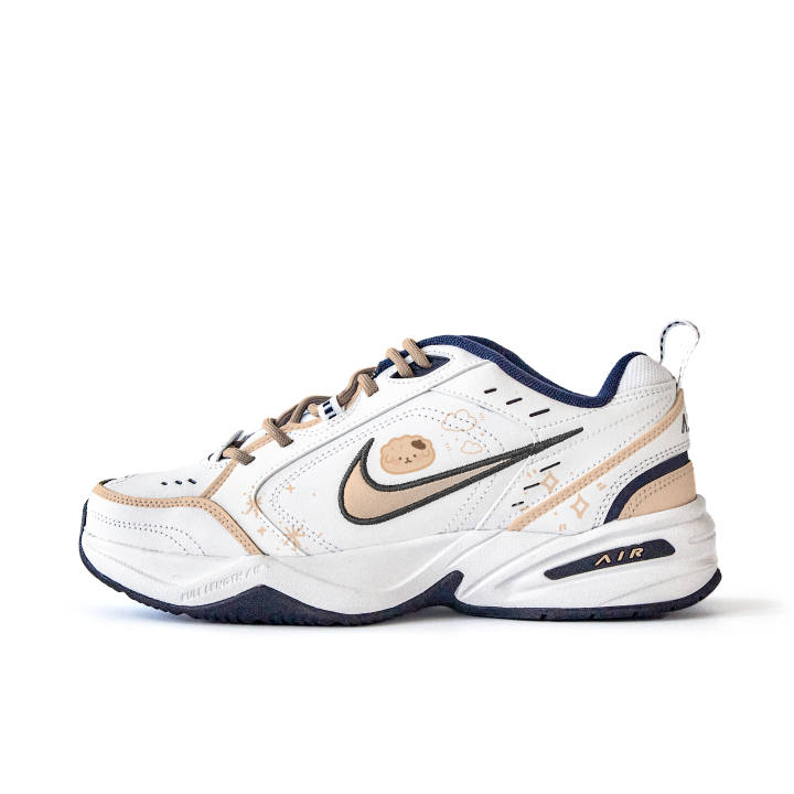 Nike Nike Air Monarch 4 Slip Resistant Abrasion Resistant Low top Chunky Sneakers Unisex White Pink