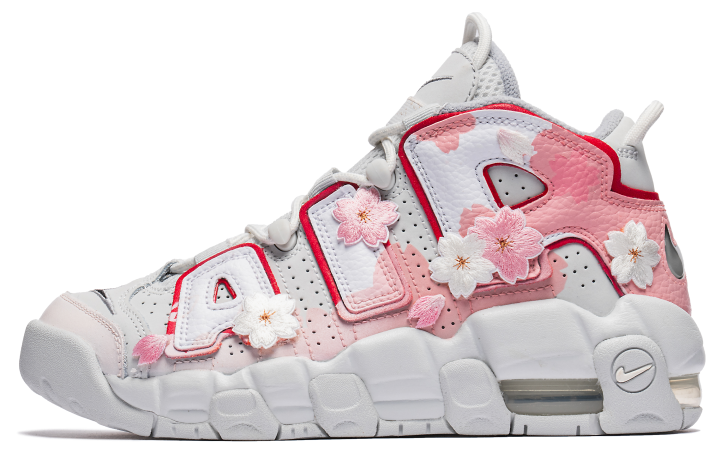 Nike Nike Air More Uptempo Mid top Vintage Basketball Shoes GS Pink