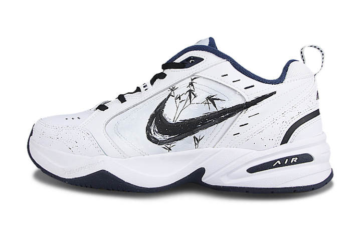 Nike Nike Air Monarch 4 PU Leather Low top Chunky Sneakers Unisex White Black
