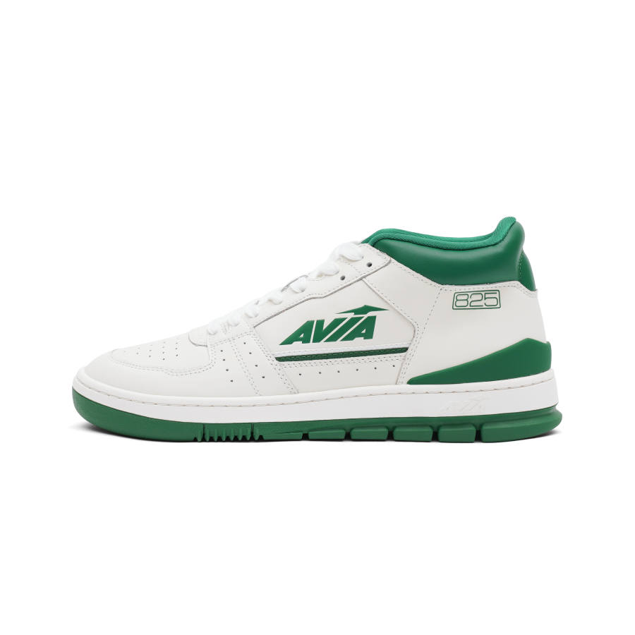 AVIA 825 Slip Resistant Abrasion Resistant Mid top Vintage Basketball Shoes Men's White Green