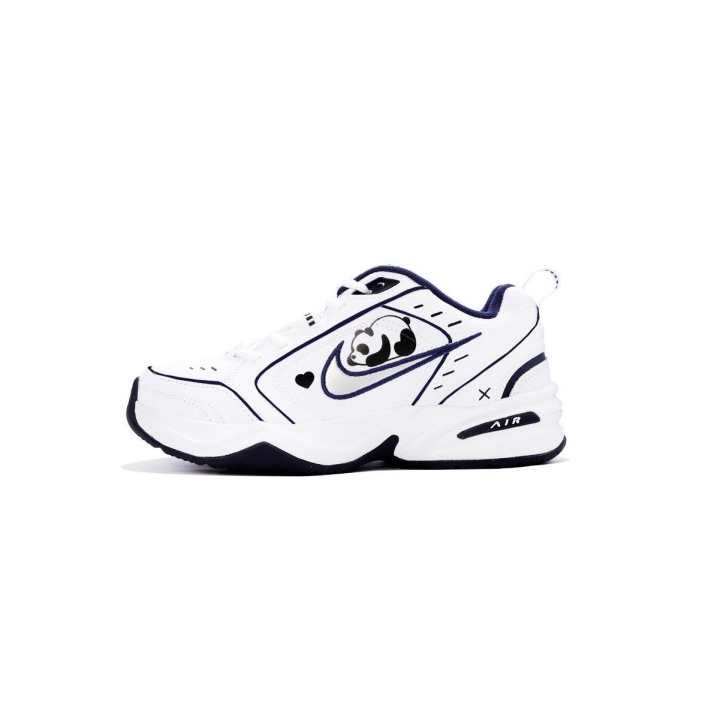 Nike Nike Air Monarch 4 Slip Resistant Slip Resistant Low top Chunky Sneakers Unisex Black White