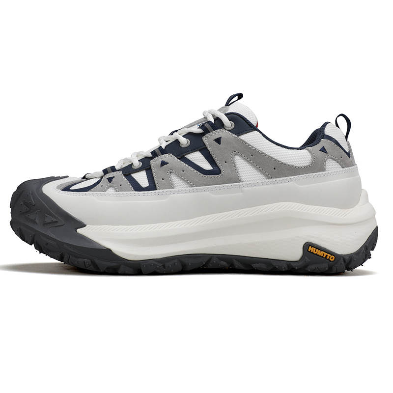 HUMTTO Cushioning Slip Resistant Coverage Low top Hiking Shoes Men's White Dark Blue
