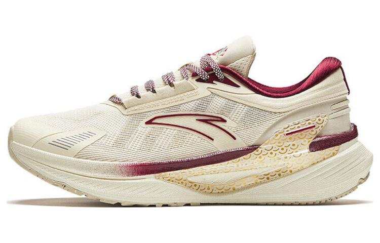 ANTA Training Shoes Men's Low Top Light Beige White/Grain Beige Yellow/Red