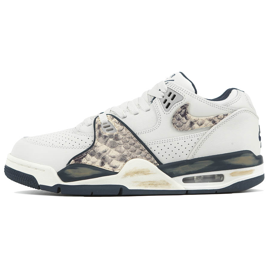 Nike Nike Air Flight 89 Abrasion Resistant Slip Resistant Low top Vintage Basketball Shoes Men's Gray