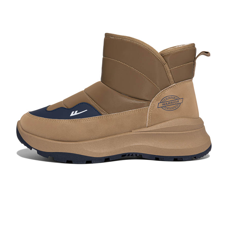 WARRIOR Warrior Thermal Height Increasing Coverage Comfortable, Fleece Lined, Versatile Classic Short Snow Boots Men's Brown
