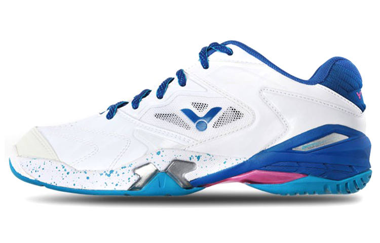 VICTOR 9200cHP Rubber Slip Resistant Cushioning, Wear Resistant Low top Badminton Shoes Unisex White Blue