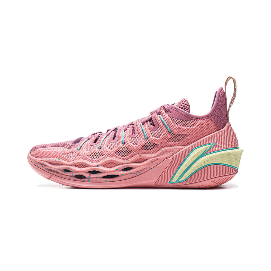 Li-Ning Li Ning Buckets Cushioning Slip Resistant Breathable Low top Basketball Shoes Men's Pink