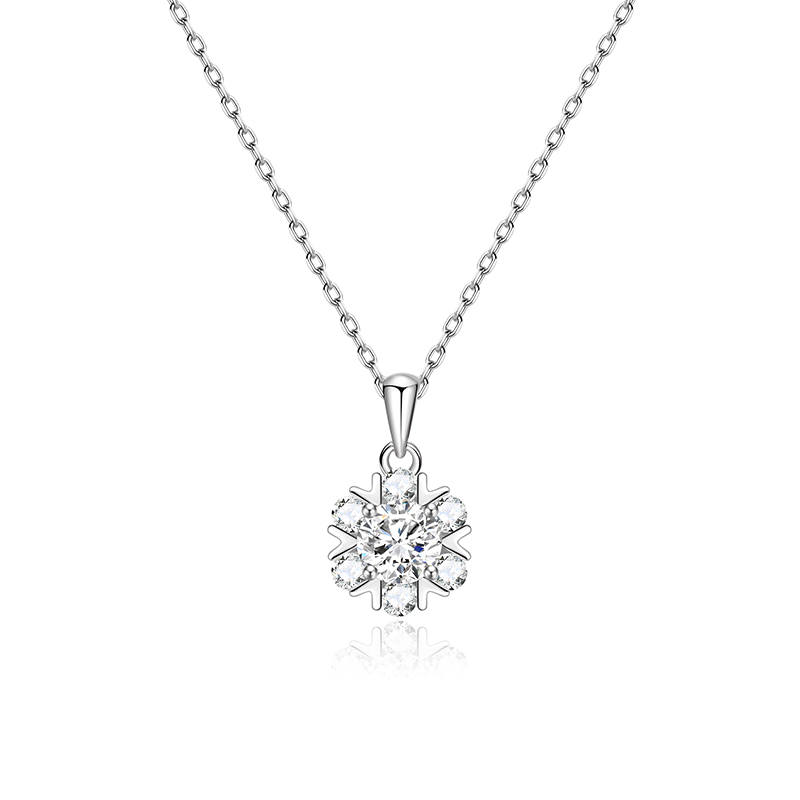 FANCI 925 Sterling Silver Synthetic Cubic Zirconia Moissanite Charm/Pendant Women's