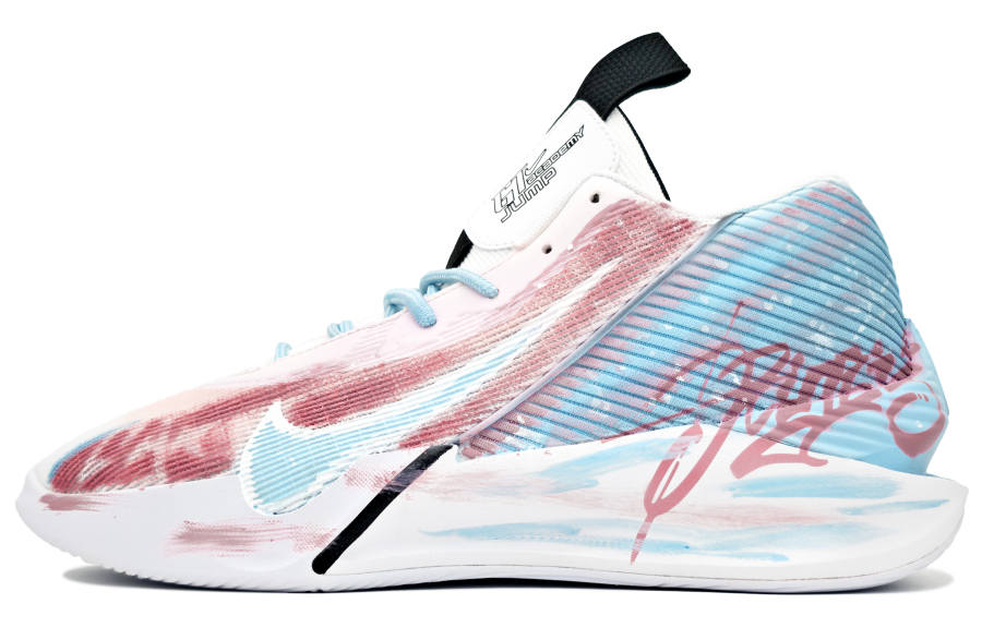 Nike Nike G.T. Jump Academy Abrasion Resistant High top Basketball Shoes Unisex Blue Pink