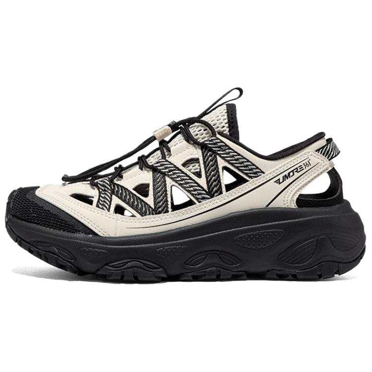361° Slip Resistant Abrasion Resistant Cushioning River Trekking Shoes Women's Black White