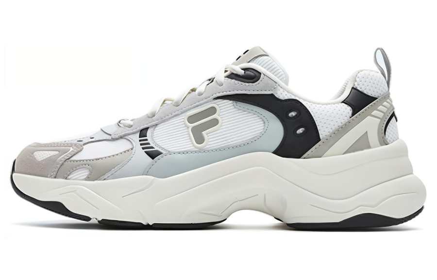 FILA FUSION UNIQUE Textile, Synthetic Leather, Split Cow Leather Abrasion Resistant Low top Chunky Sneakers Men's