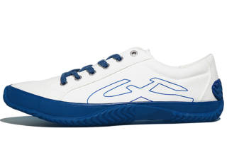 URBANHOOD Slip Resistant Abrasion Resistant Slip Resistant Abrasion Resistant Low top Canvas Shoes Unisex White Blue