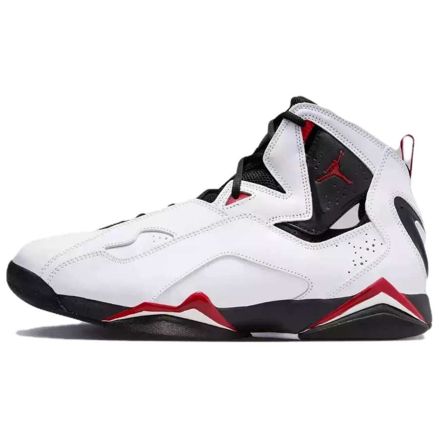 Jordan Jordan True Flight Comfortable Round Toe Cushioning Slip Resistant High top Basketball Shoes Men's White