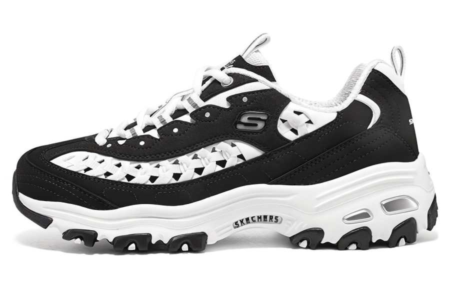 Skechers D'Lites 1.0 Mesh Low top Chunky Sneakers Women's Black White