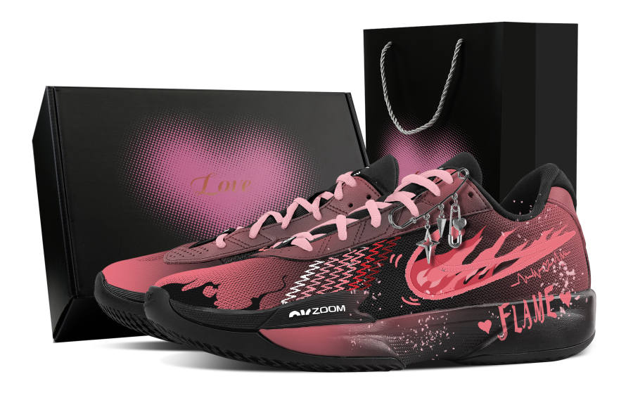 Nike Nike Air Zoom G.T. Cut Academy Obsession Heart Box Lightweight Low top Basketball Shoes Men's Pink Black