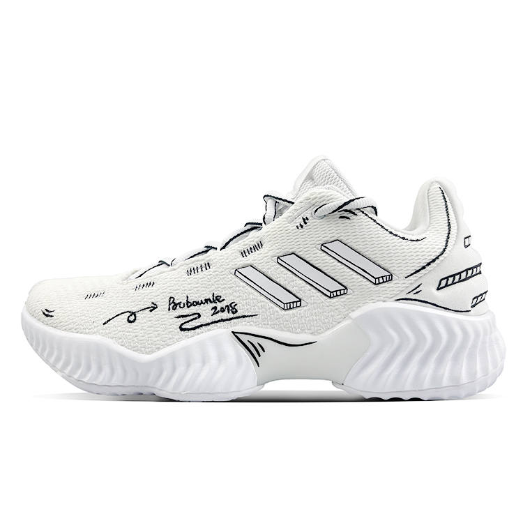 Adidas Adidas Pro Bounce 2018 Low Cushioning Slip Resistant Cushioning Slip Resistant Mid top Basketball Shoes Men's