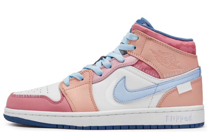 Jordan Jordan Air Jordan 1 Da Vinci Custom, Macaron Cushioning Slip Resistant Cushioning Slip Resistant High top