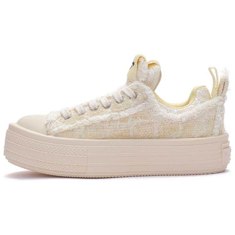 Foreshadow Foreshadow Wheat Low top Canvas Shoes Unisex Beige Yellow