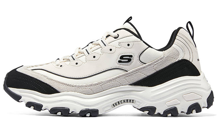 Skechers DLites 1.0 Chunky Shoes 'Beige Black'